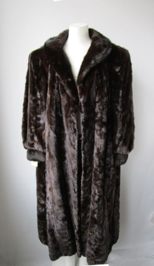Mink Fur Coat Jacket Sz 10 MINT Natural Dark Ranch Women's - Image 2