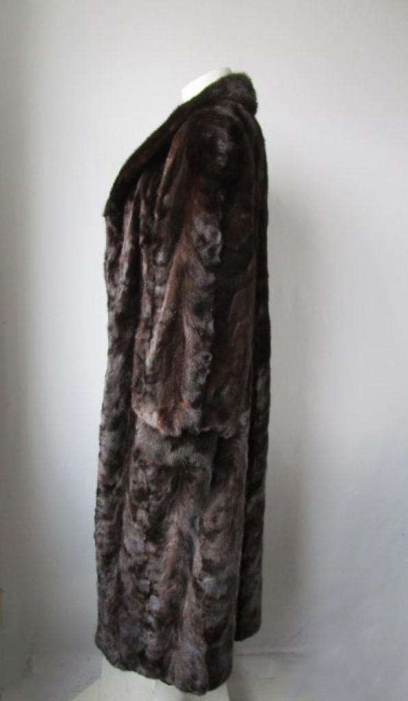 Mink Fur Coat Jacket Sz 10 MINT Natural Dark Ranch Women's - Image 3