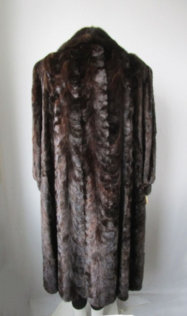 Mink Fur Coat Jacket Sz 10 MINT Natural Dark Ranch Women's - Image 4