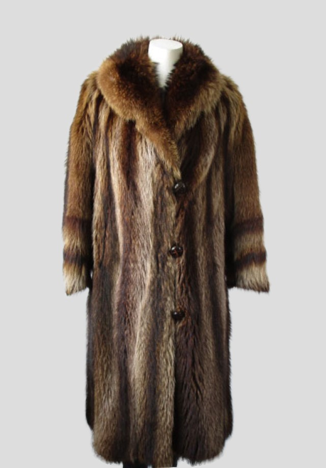 Raccoon Fur Coat Jacket MINT+ Sz 10/12 Women's - Image 2