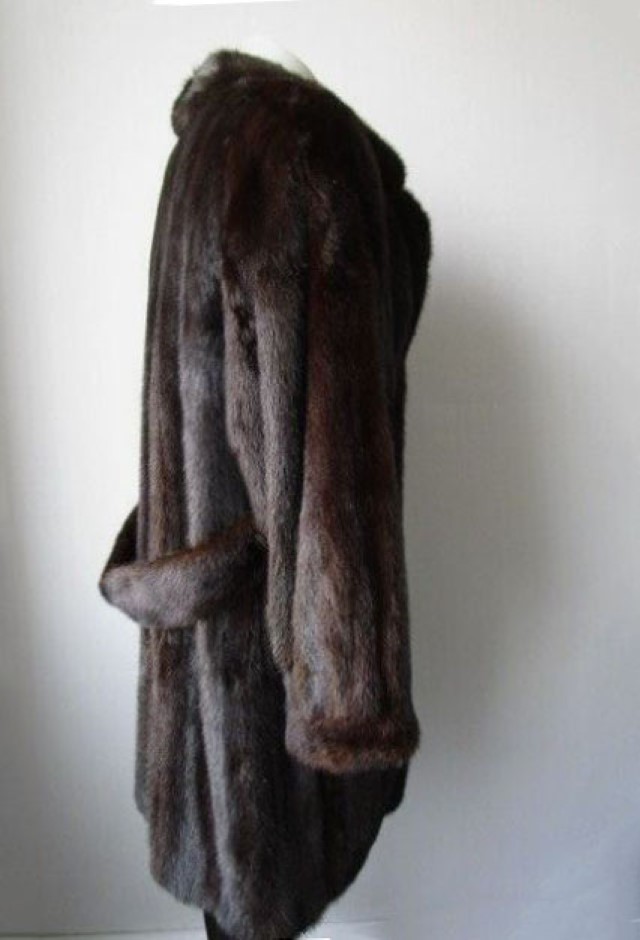 Mink Fur Coat Jacket MINT+ Sz 10 Dark Ranch Women's - Image 5