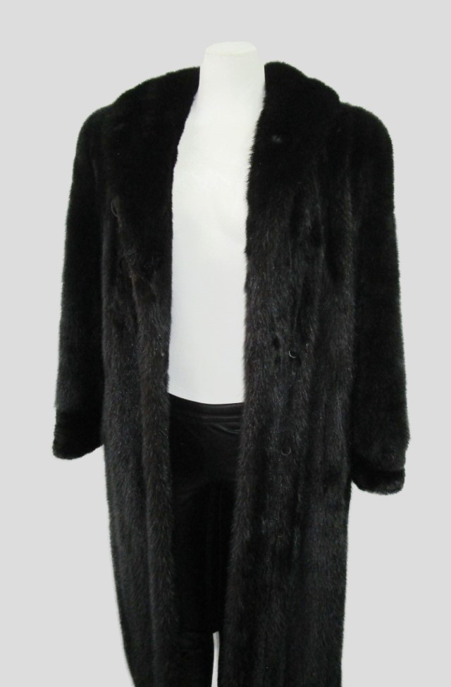 Mink Fur Coat MINT+ Natural Black Women’s 10 - Image 2