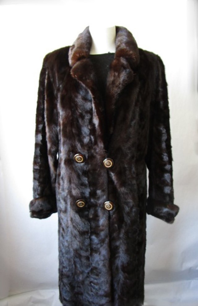 Mink Fur Coat Superb Dark Ranch Women's 10 M - Image 3