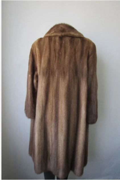 Mink Fur Coat Jacket Superb Sz 14 Natural Pastel - Image 3