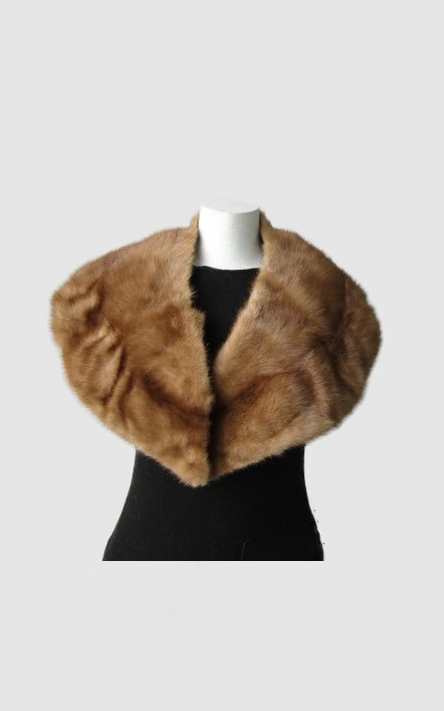 Mink Fur Stole Wrap Cape Collar Wedding MINT