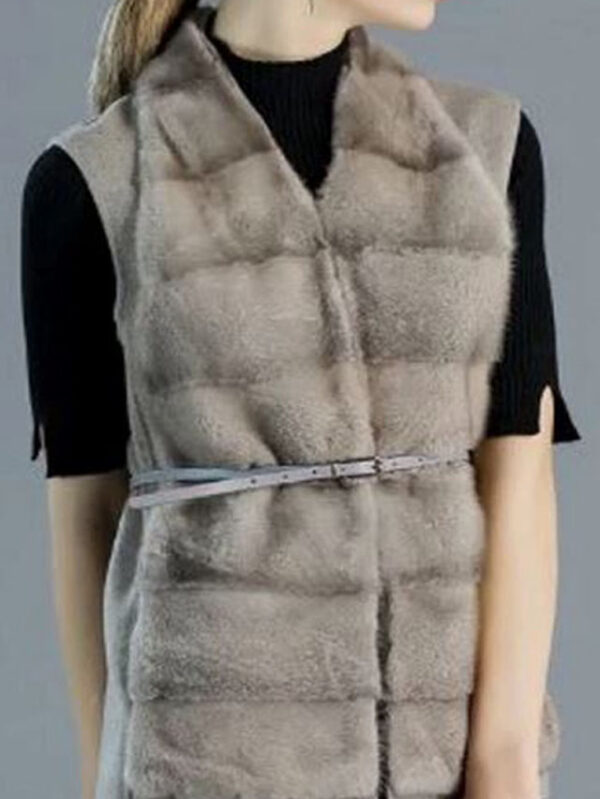 Mink Fur Vest with Cashmere Wool