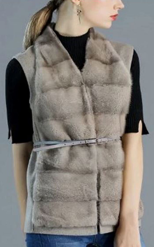 Mink Fur Vest with Cashmere Wool