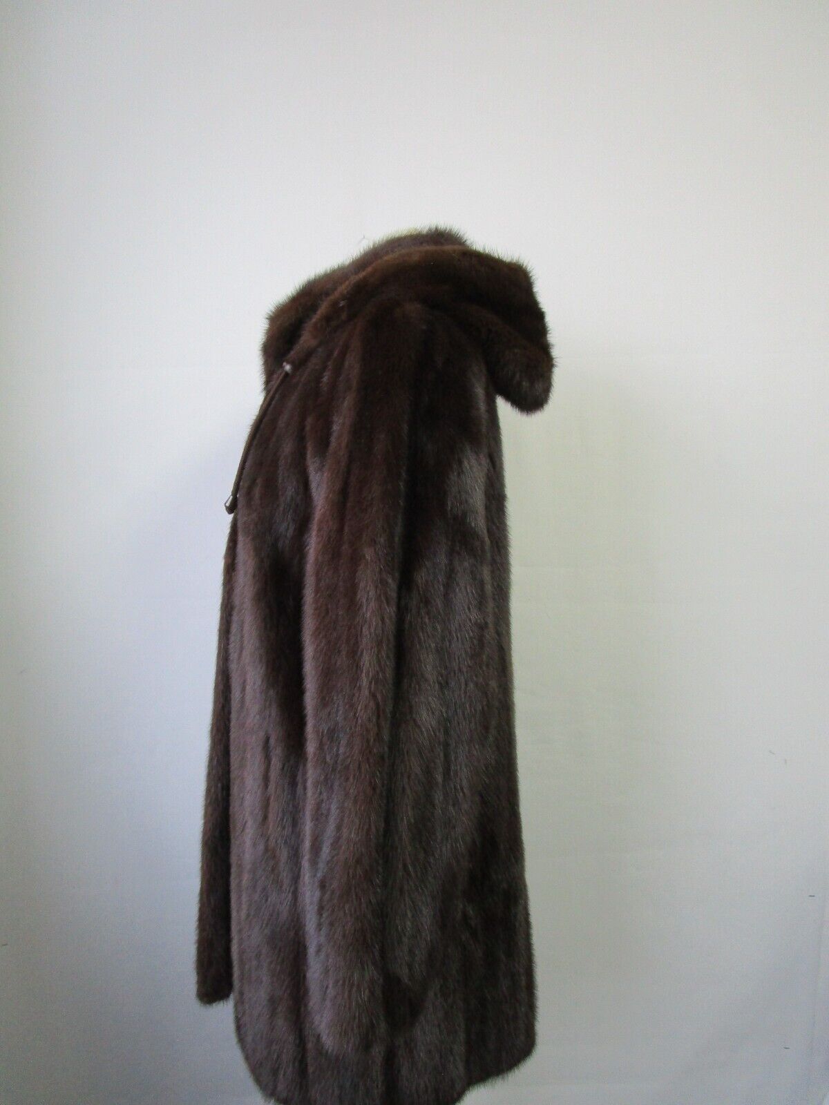Women's Sz 8 Mink Fur Coat Jacket HOOD Woman Mint+ - Image 3