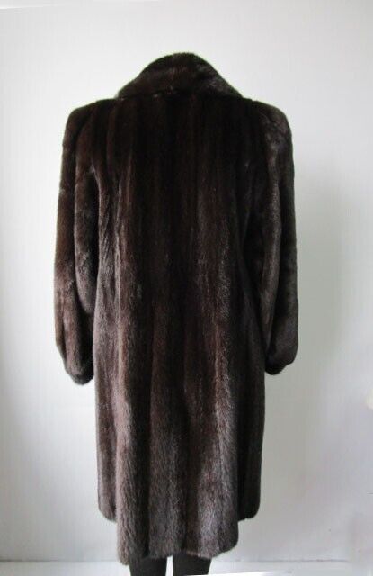 Mink Fur Coat Jacket SUPERB Dark Ranch Women's 8 - Image 5