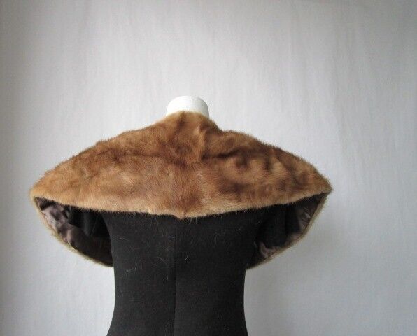 Mink Fur Stole Wrap Cape Collar Wedding MINT - Image 3