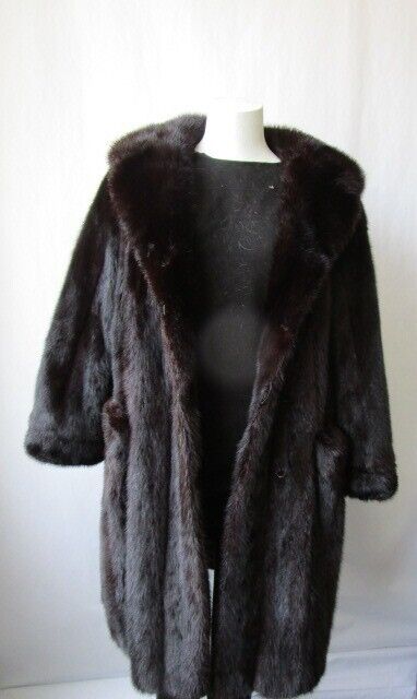 Mink Fur Coat Jacket MINT+ Sz 8 Dark Ranch Women's - Image 3