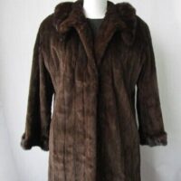 Women's M Sz 10 / 12 Brown Sheared Mink Fur Jacket Coat SUPERB CLEARANCE SALE!