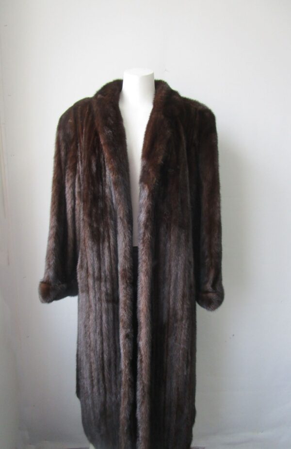 Women's Sz 10 Dark Ranch FEMALE Mink Fur Coat Jacket Mint+