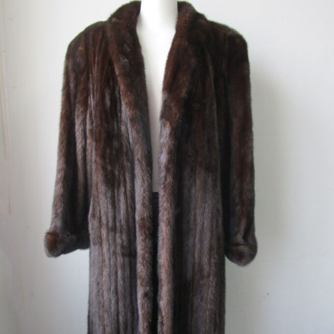 Women's Sz 10 Dark Ranch FEMALE Mink Fur Coat Jacket Mint+