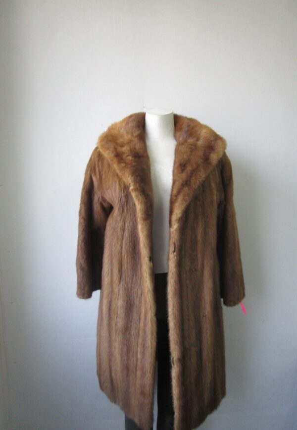 Women's Sz 12 Beautiful Mink Fur Coat Jacket SUPERB - Image 3