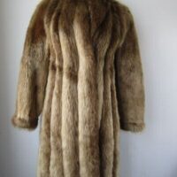 Women's Beaver Fur Coat Jacket MINT Sz 2/4