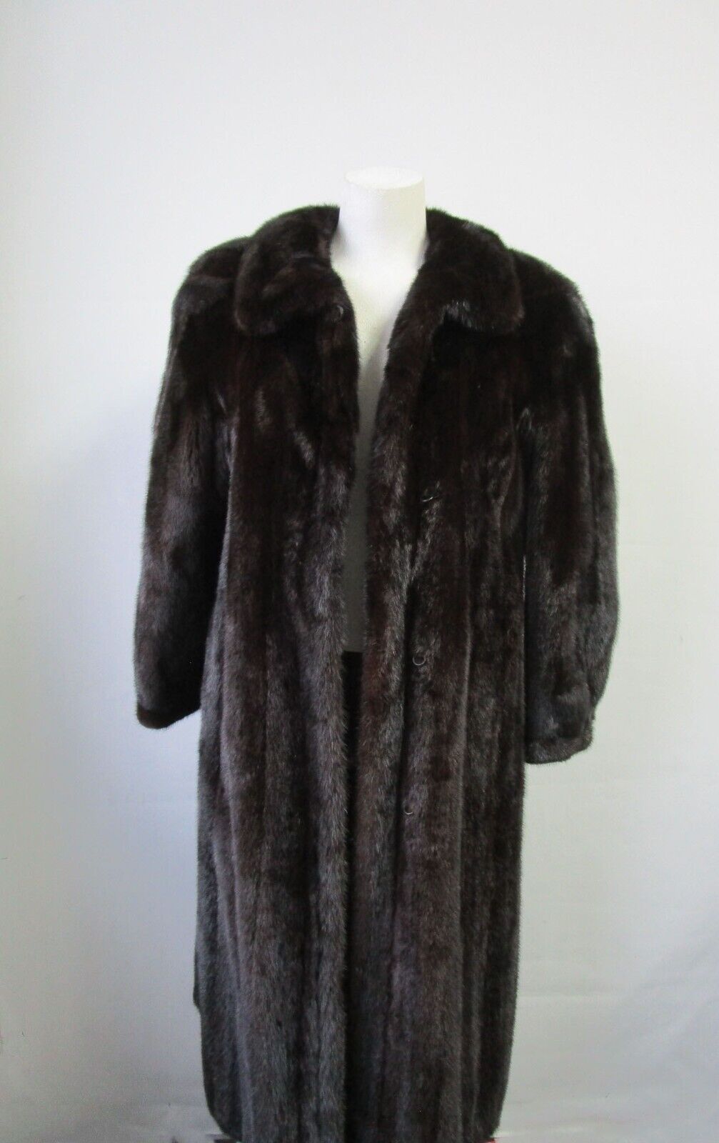 Natural Black Mink Fur Coat Jacket MINT Women's 6 - Image 2