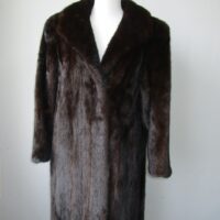 Women's Sz 6 MINT Black Mink Fur Coat Jacket Woman VG+