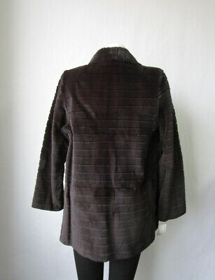 Brown Sheared Mink Fur Coat Jacket Women's 8 New - Image 3