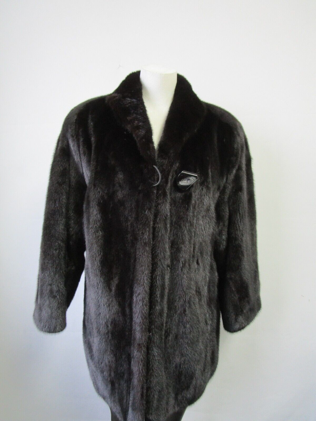 Dark Ranch Mink Fur Coat Jacket SUPERB Women's 6 - Image 2
