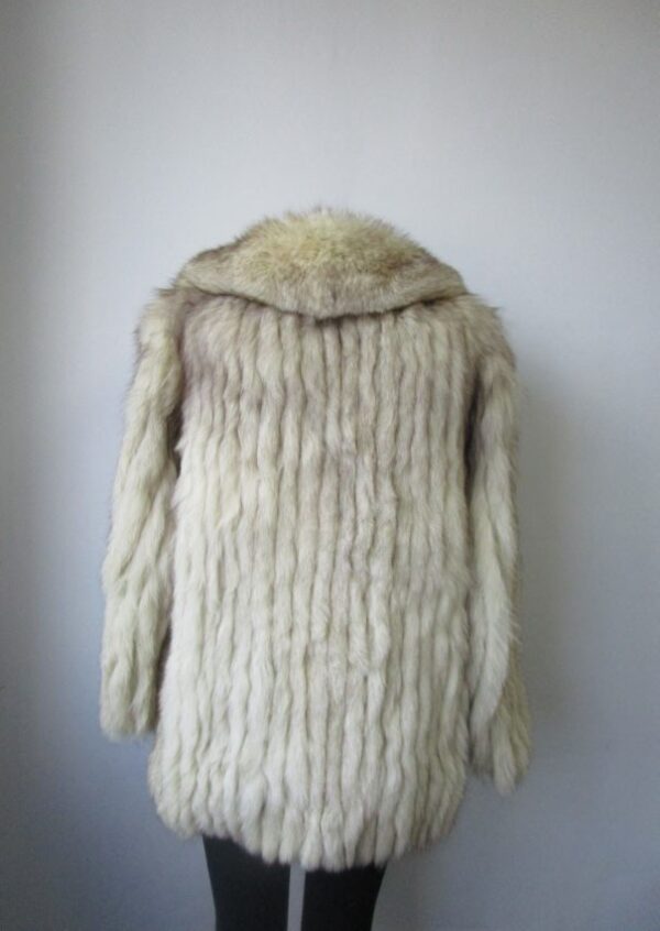 Women's Sz 8/10 Norwegian Blue Fox Fur Coat Jacket VG+ - Image 3