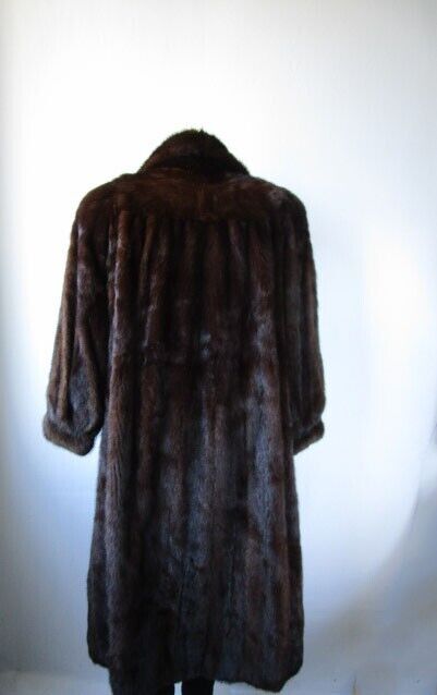 Mink Fur Coat Jacket MINT+ Sz 10 Natural Dark Pastel Ranch - Image 3