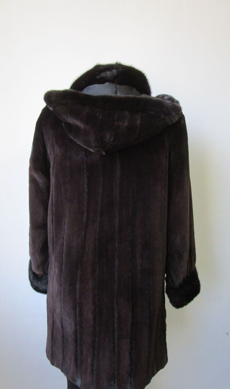 Superb Sheared Mink Fur Coat Jacket w/ Hood Women's 6 - Image 5
