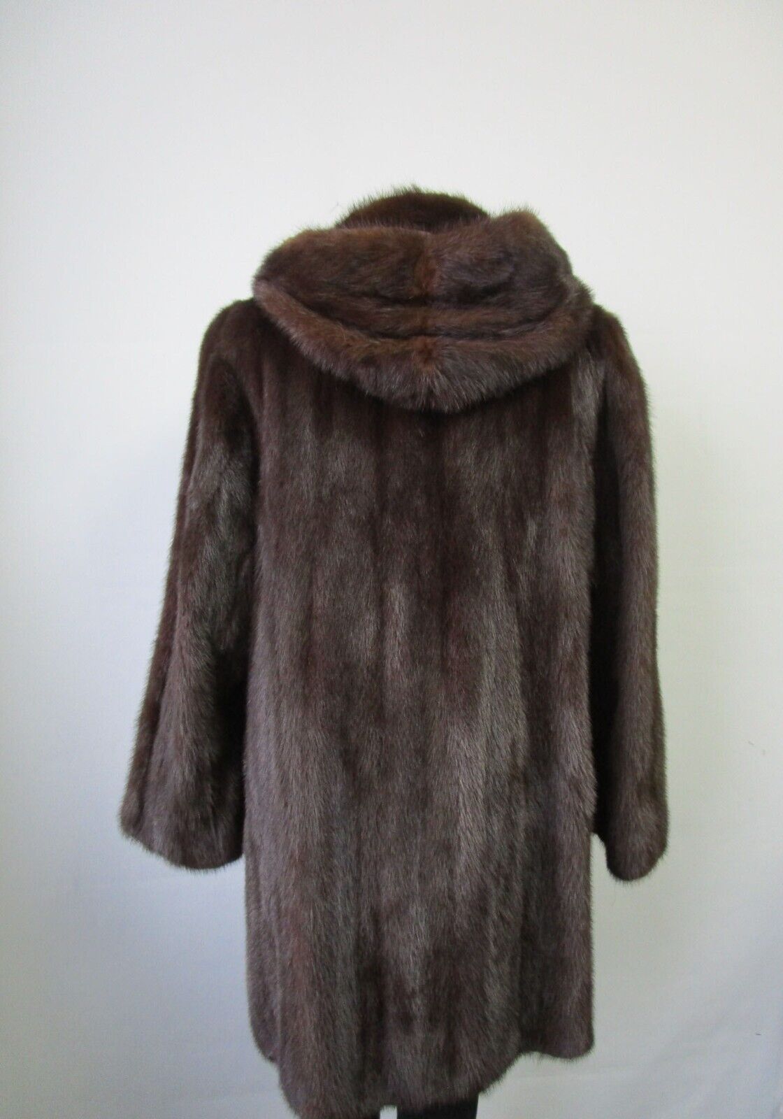 Women's Sz 8 Mink Fur Coat Jacket HOOD Woman Mint+ - Image 4