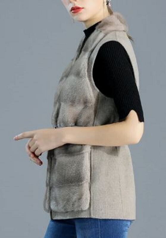 Mink Fur Vest with Cashmere Wool - Image 5