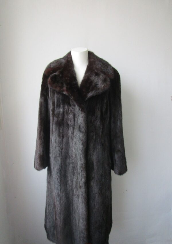 Women's Sz 6 MINT Black Mink Fur Coat Jacket Woman VG+ - Image 4