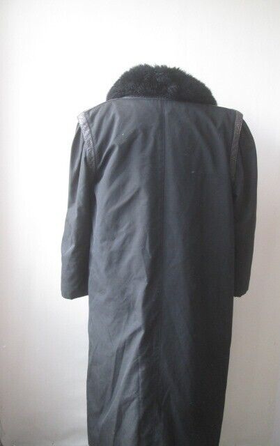 Raincoat Black Opossum Fur Vest Women's 14 MINT - Image 4