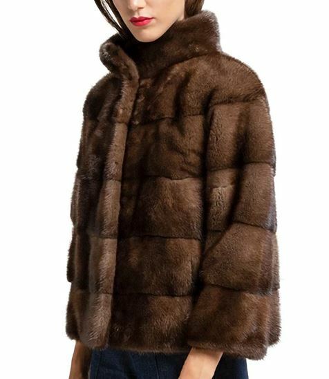 Mink Fur Bolero Jacket Coat Sale Natural Demi-Buff - Image 3