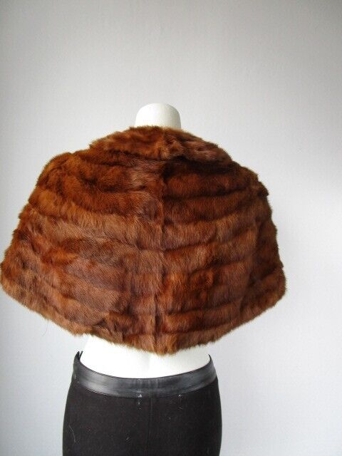 Mink Fur Stole Wrap Cape MINT Chinese Mink - Image 3