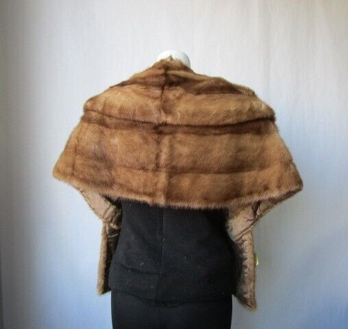 Mink Fur Cape Shawl Stole Wrap Cape MINT Wedding - Image 3
