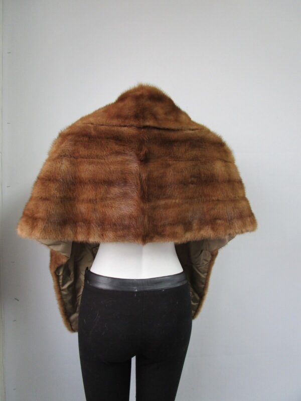 Women's Real Mink Fur Stole Cape Wrap MINT+ - Image 3