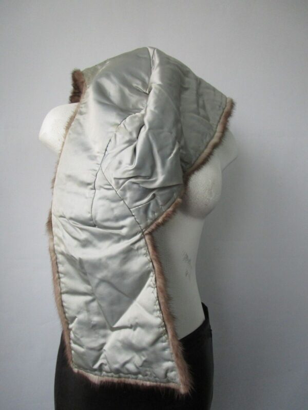 Women's Vintage MINT Lutetia Mink Fur Shawl Stole Wrap Cape WEDDING Woman - Image 4