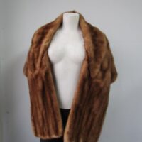 Women's Real Mink Fur Stole Cape Wrap MINT+