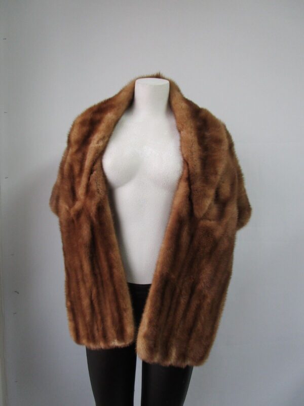 Women's Real Mink Fur Stole Cape Wrap MINT+