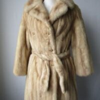 Women's Sz 6 Brown Cross Mink Fur Coat Jacket MINT CLEARANCE SALE!