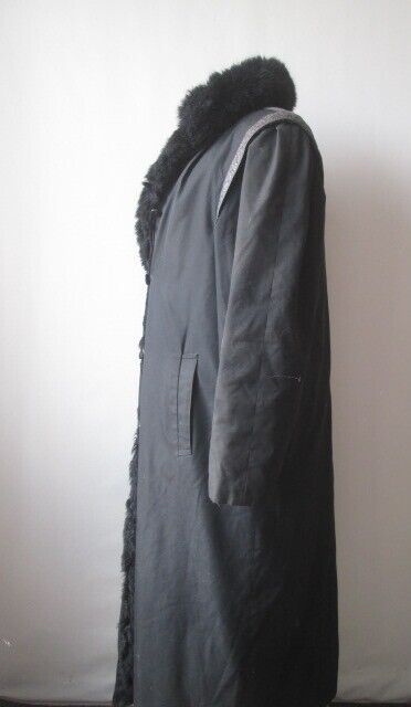 Raincoat Black Opossum Fur Vest Women's 14 MINT - Image 3