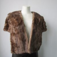 Women's Vintage MINT Lutetia Mink Fur Shawl Stole Wrap Cape WEDDING Woman
