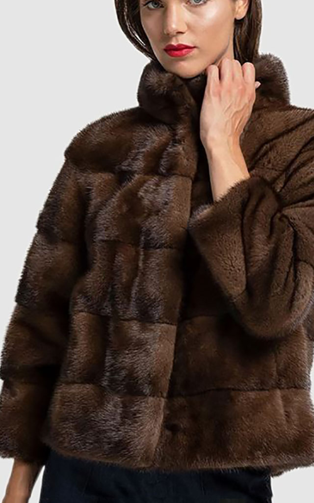 Mink Fur Bolero Jacket Coat Sale Natural Demi-Buff