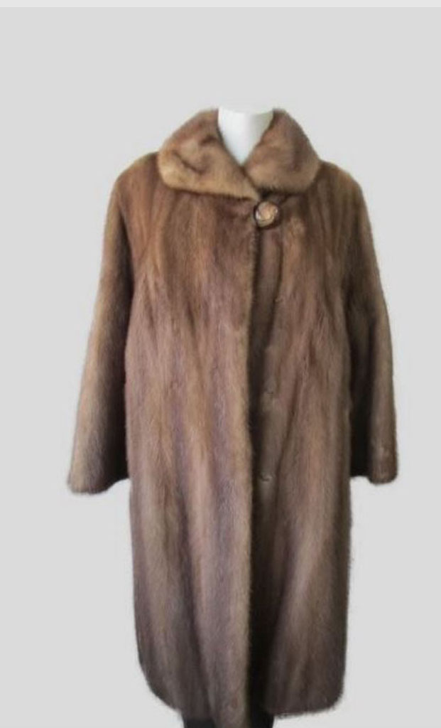 Mink Fur Coat Jacket Superb Sz 14 Natural Pastel