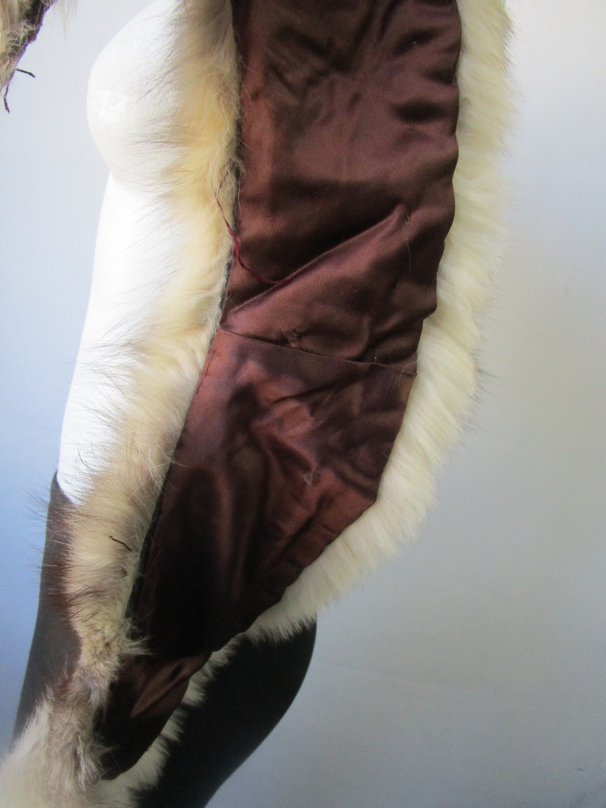 Women's Fox Fur Collar Coat Raincoat Detachable MINT+ - Image 4