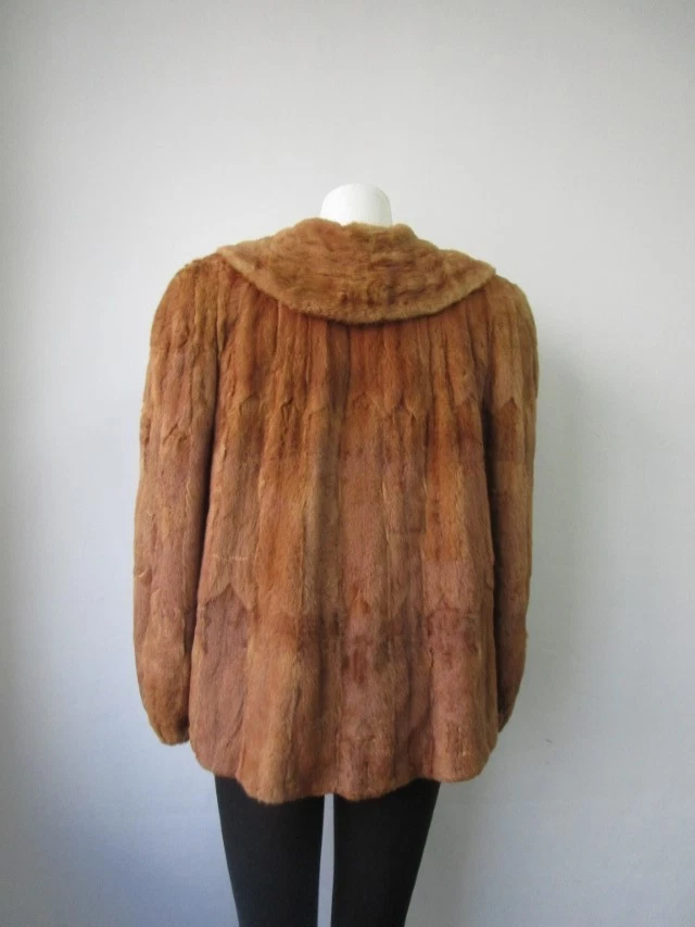 Vintage Russian Ermine Fur Jacket Bolero Cape Mint L - Image 5