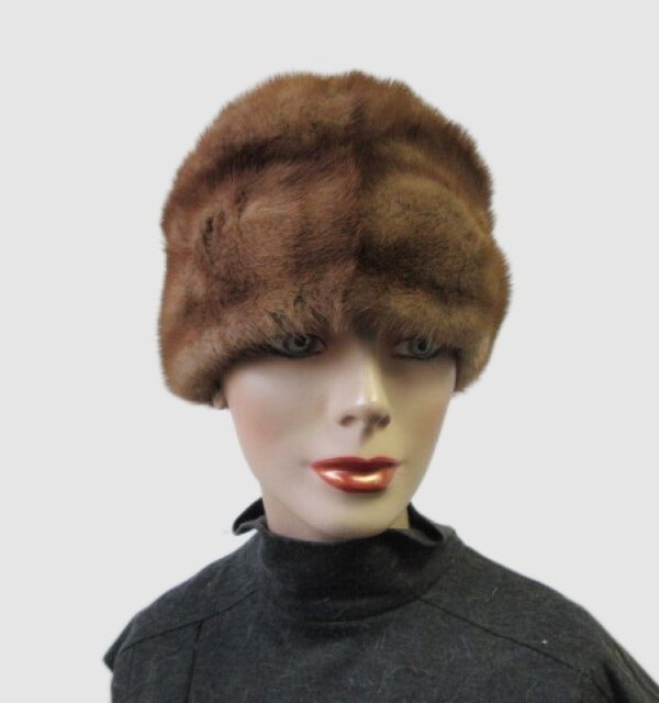 Women's Sz 22" Mink Fur Hat MINT