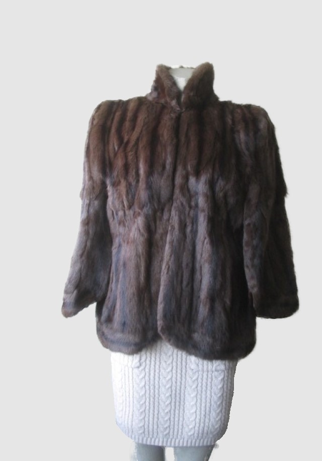 Women's Squirrel Fur Jacket Bolero Cape Mint