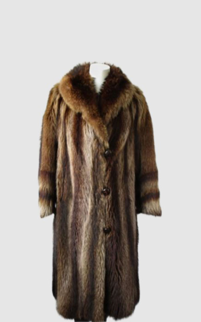 Raccoon Fur Coat Jacket MINT+ Sz 10/12 Women's