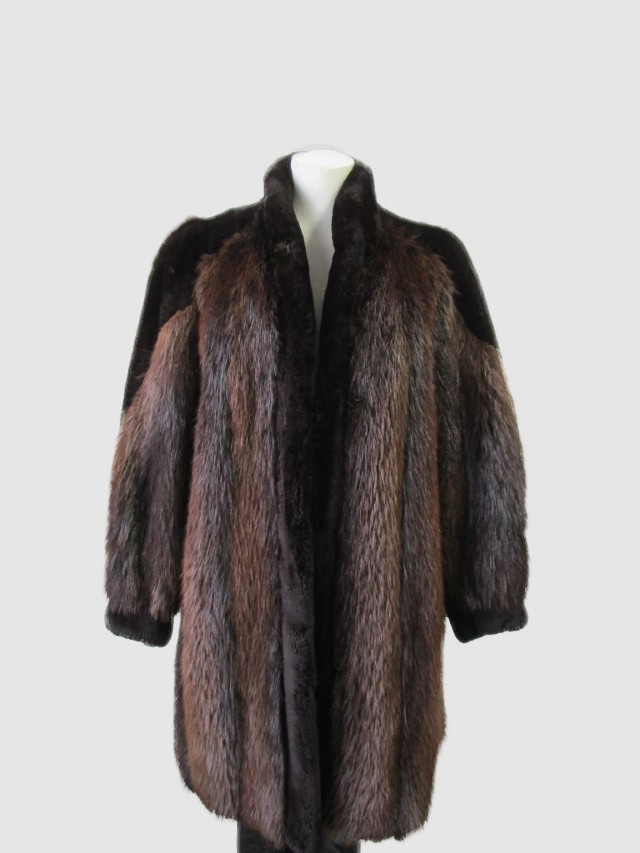 Beaver Fur Coat Jacket Woman Women's Sz 10 MINT+