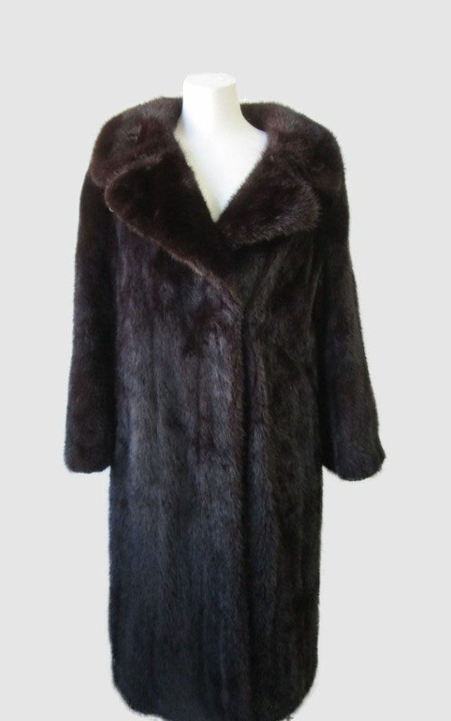 Dark Ranch Mink Fur Coat Jacket MINT+ Women's Sz 10